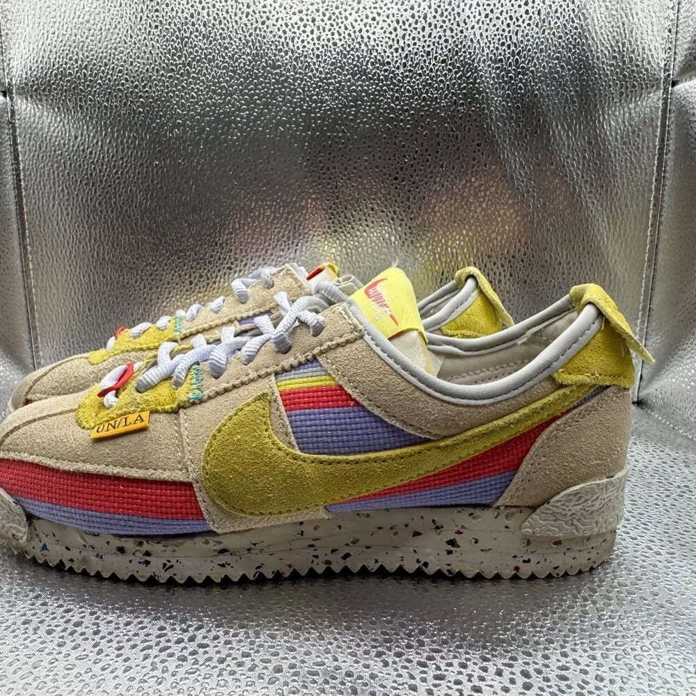 Size 3.5 Nike Union Cortez Lemon Frost Multicolor Mens Low‎ Top Shoes DR1413-100